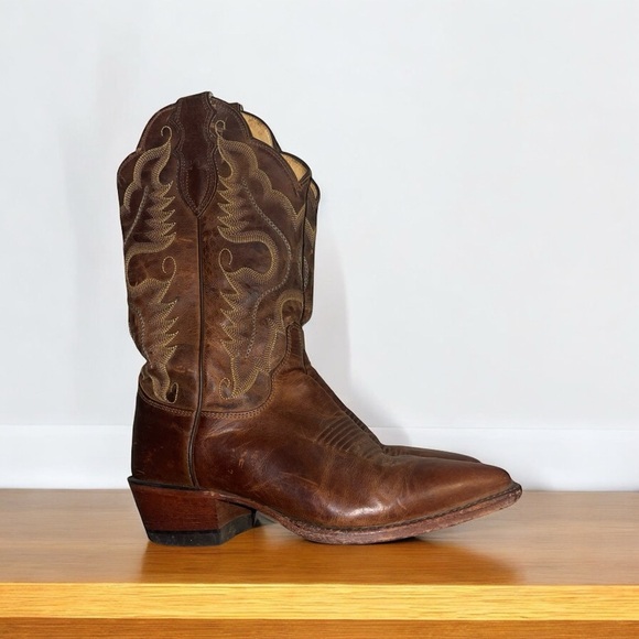Justin Vintage Western Leather Boots - Picture 2 of 15